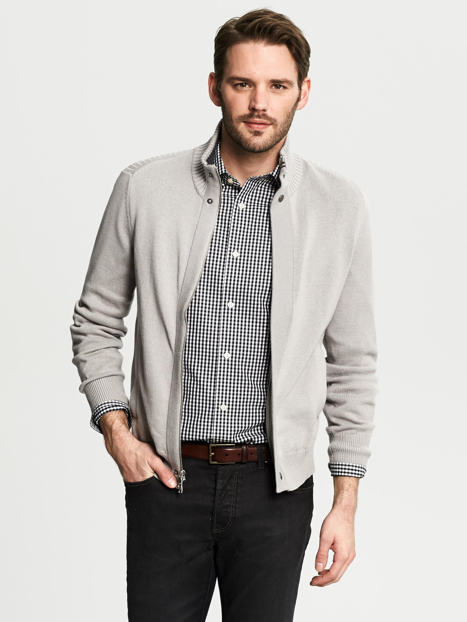 banana republic zip sweater