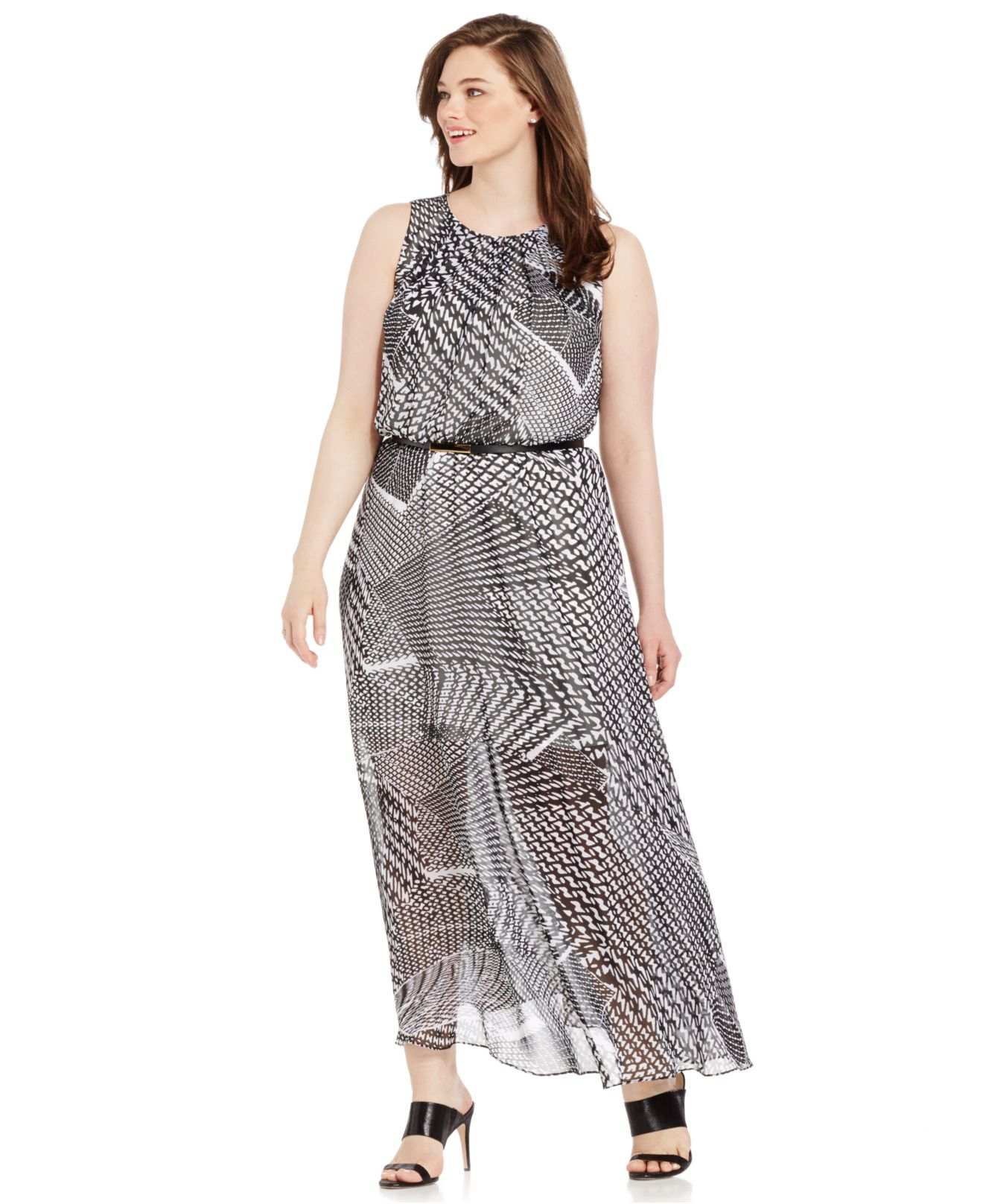 calvin klein plus size maxi dresses