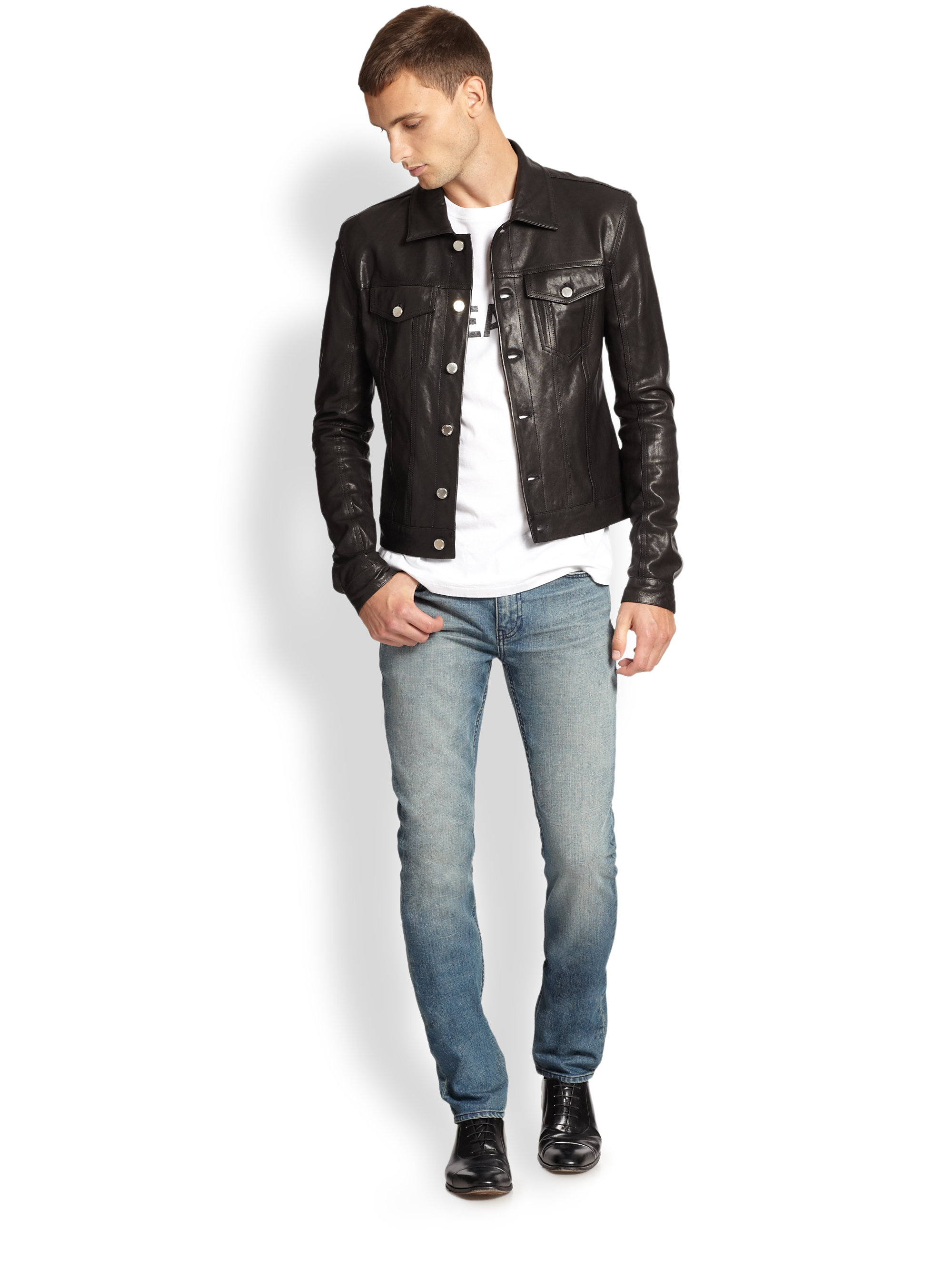 blk dnm leather jacket