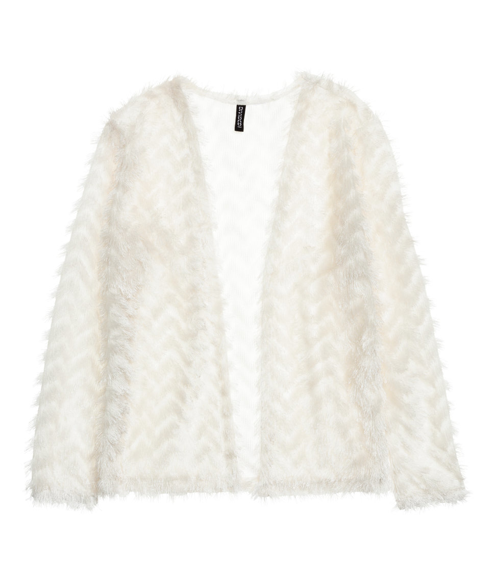 h&m white cardigan