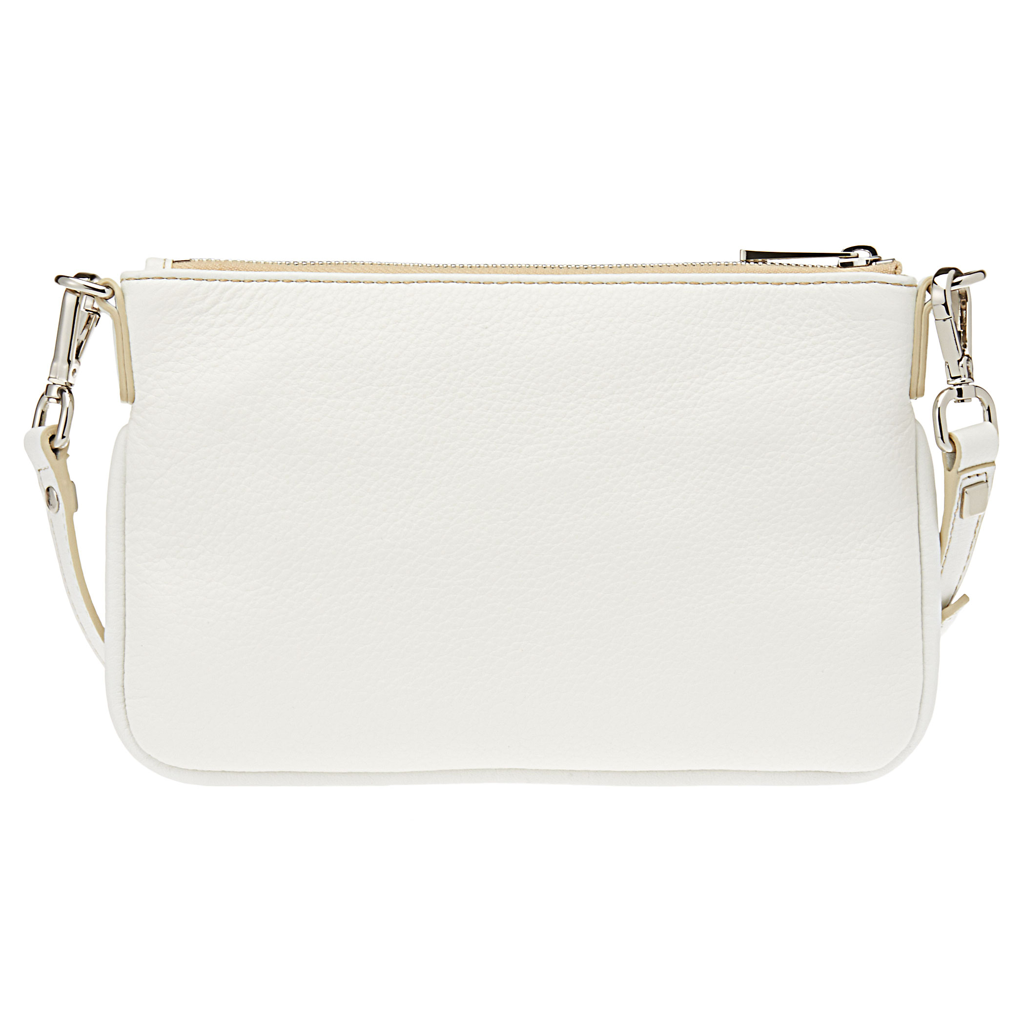 Nine West Hudson Pebbled Leather Crossbody Bag in White Leather (White) - Lyst