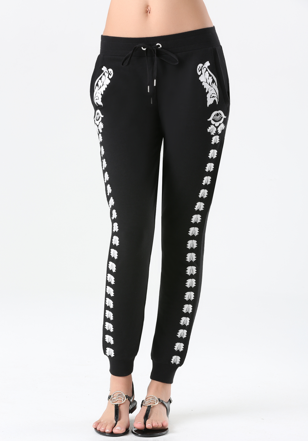 givenchy embroidered jogger pants