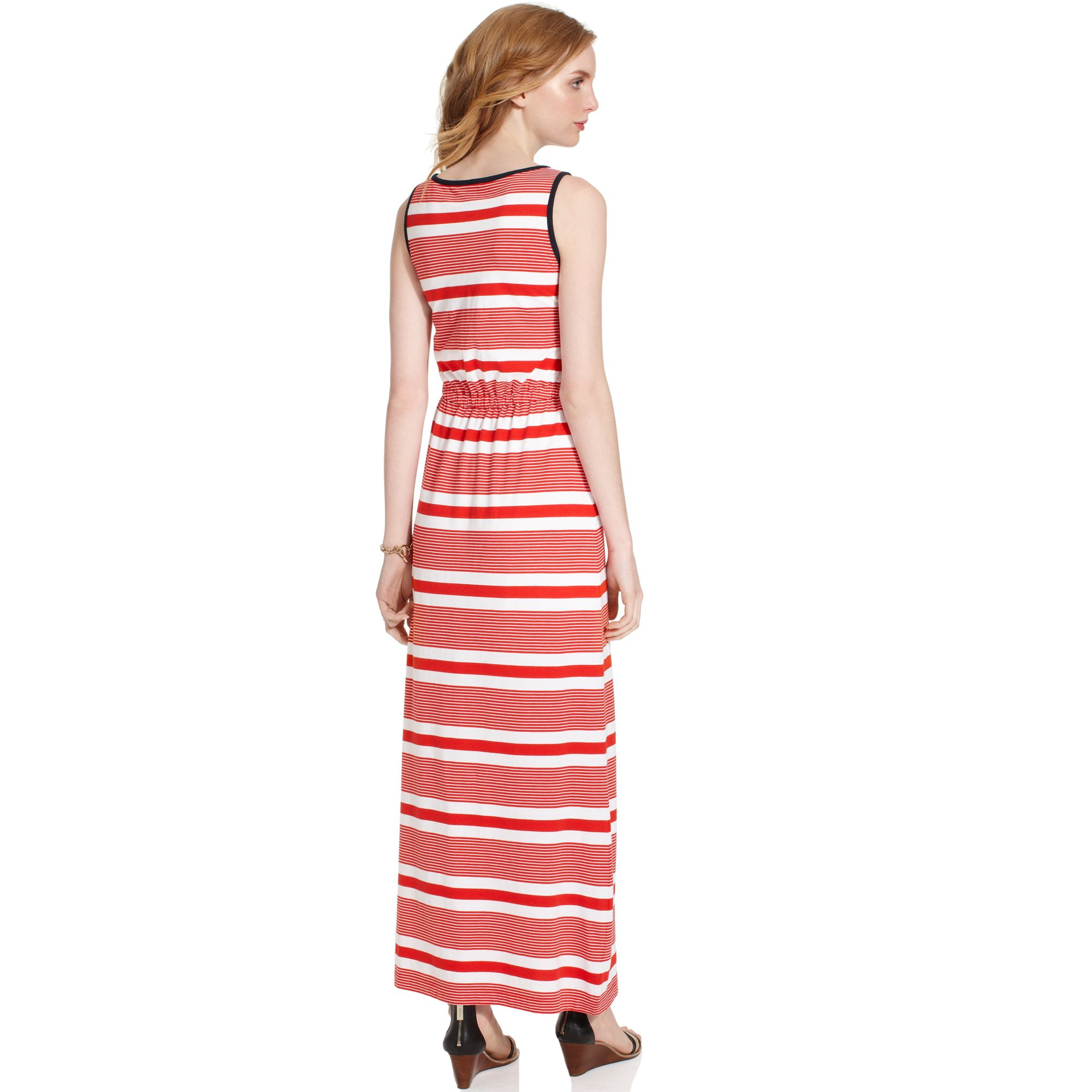 tommy hilfiger striped maxi dress