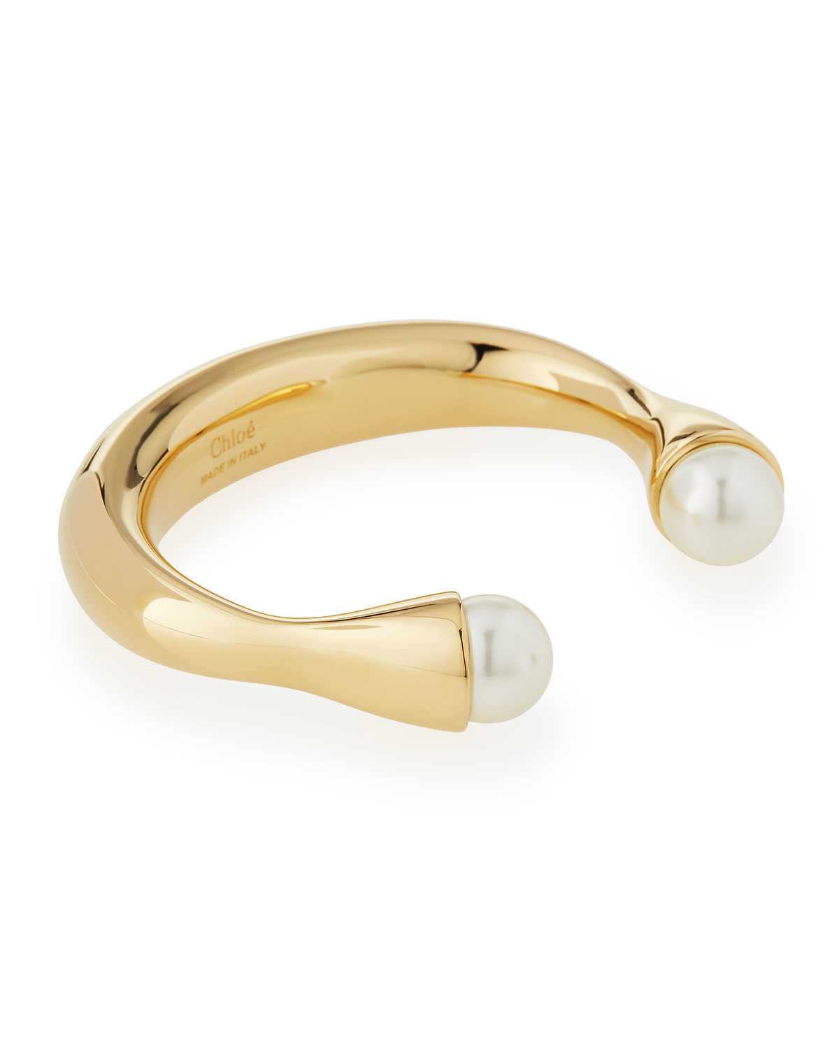 Chloé Darcey Pearly Cuff Bracelet in White | Lyst