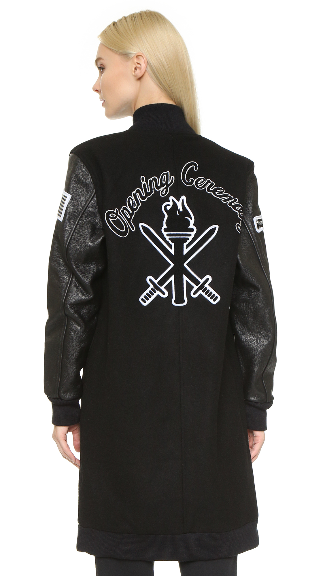 opening ceremony long varsity jacket