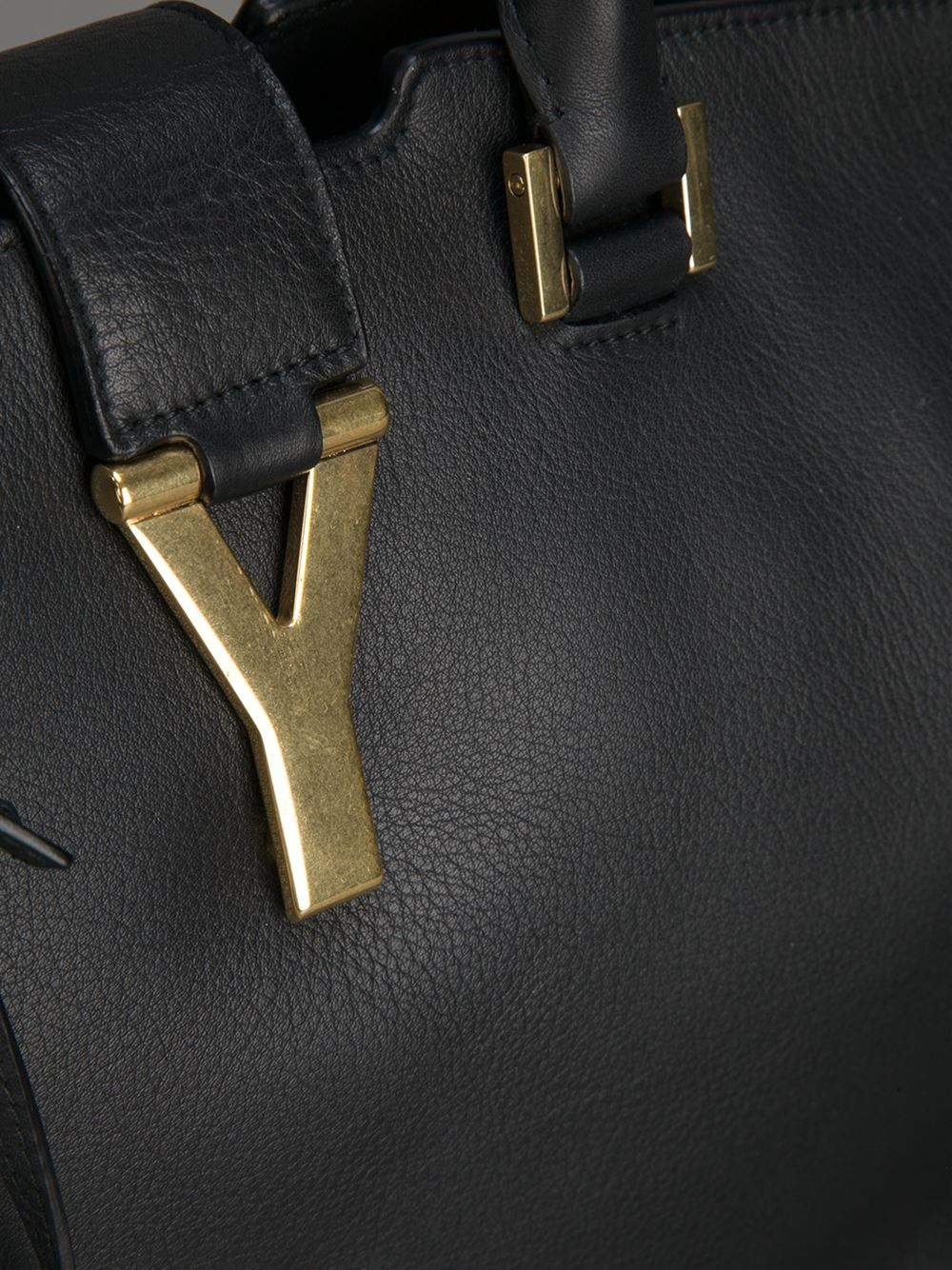 Saint laurent Small 'cabas Y' Tote in Black | Lyst