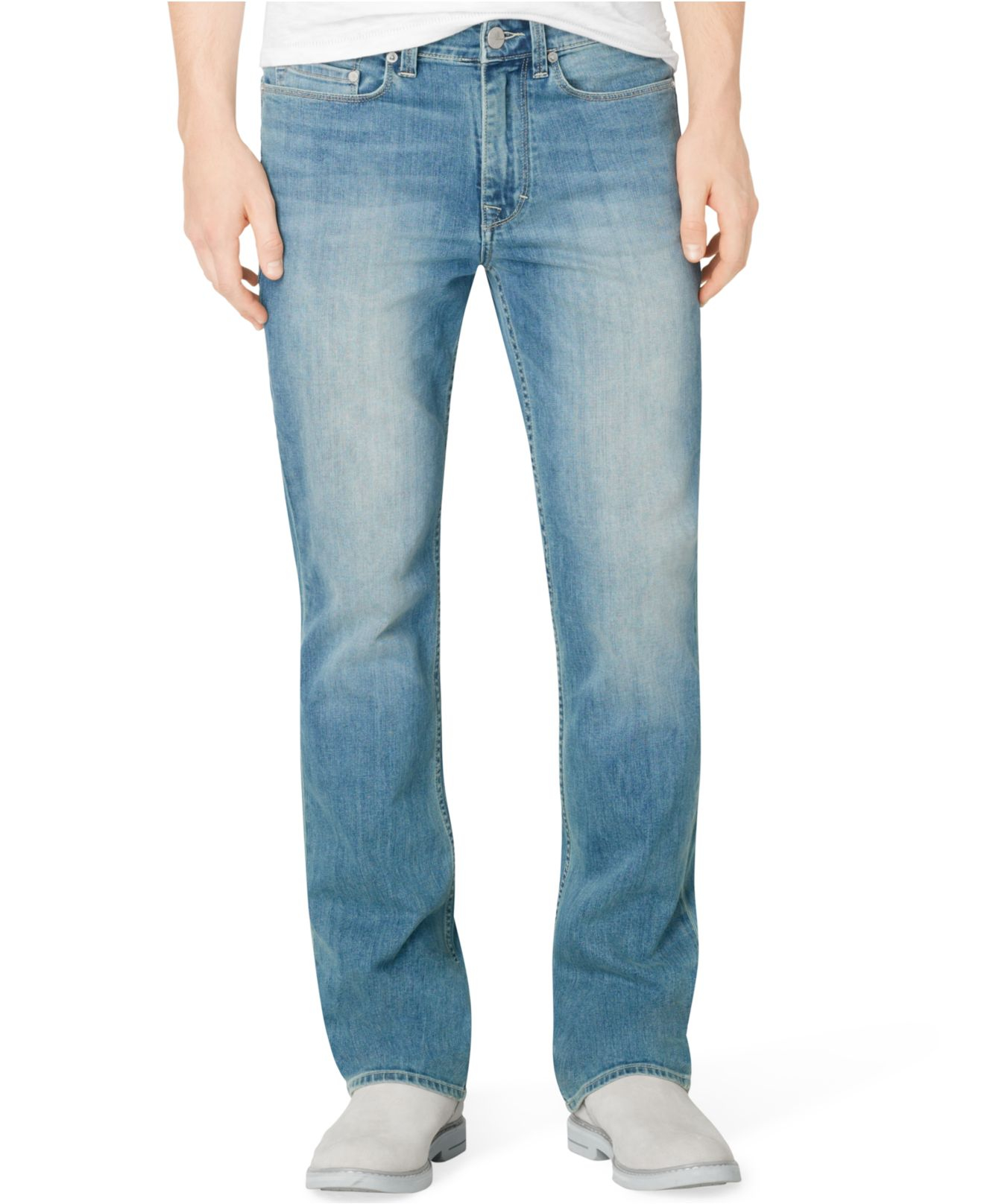 Calvin Klein Denim Bootcut Jeans in Metallic for Men - Lyst