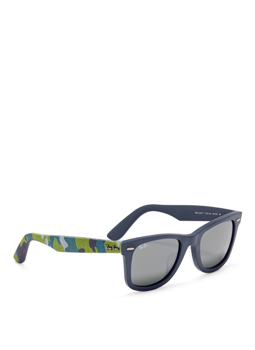 Ray-Ban 'original Wayfarer Urban Camouflage' Print Sunglasses in Blue | Lyst