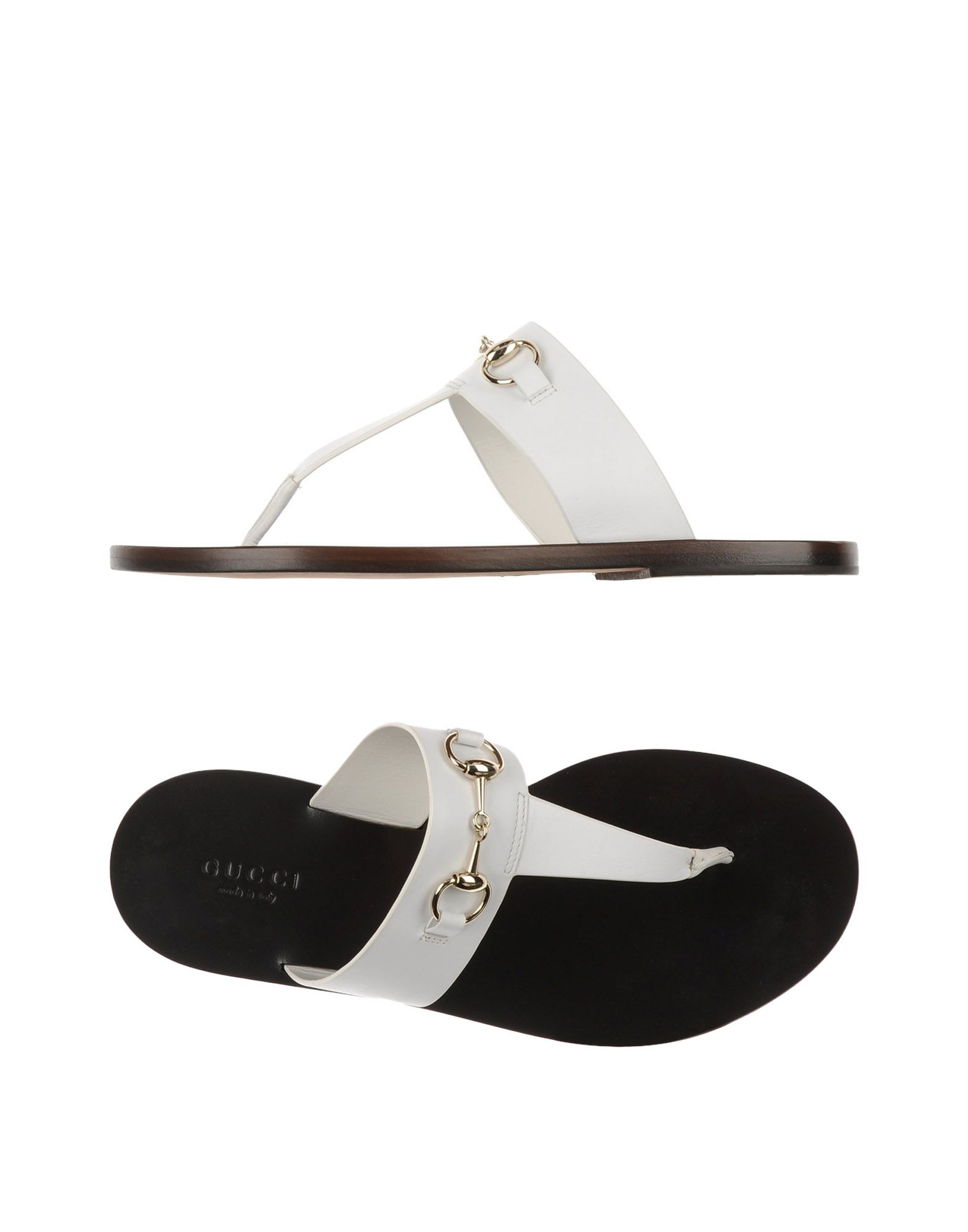 gucci kika web thong sandals white