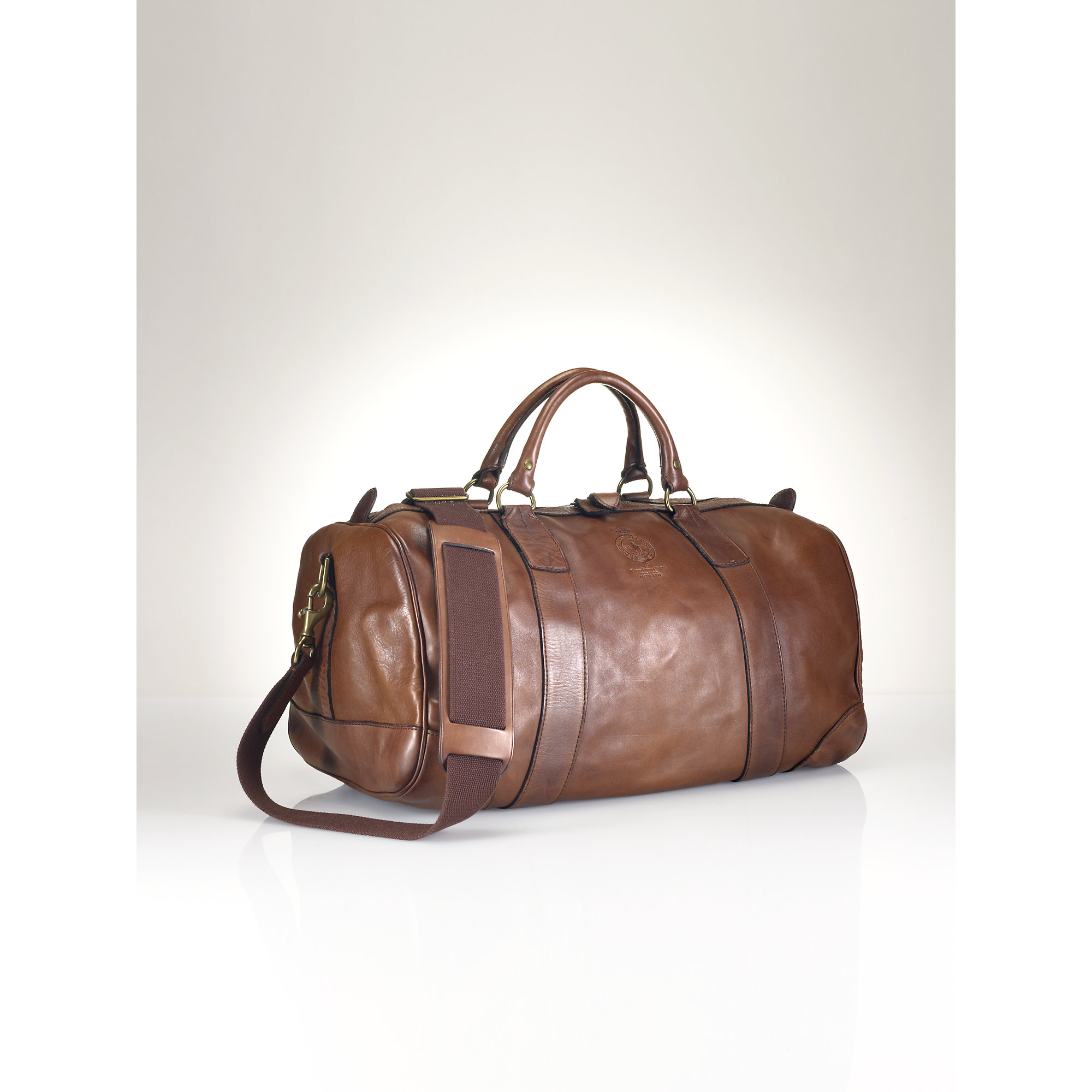 Polo Ralph Lauren Leather Duffel Bag in Brown for Men - Lyst