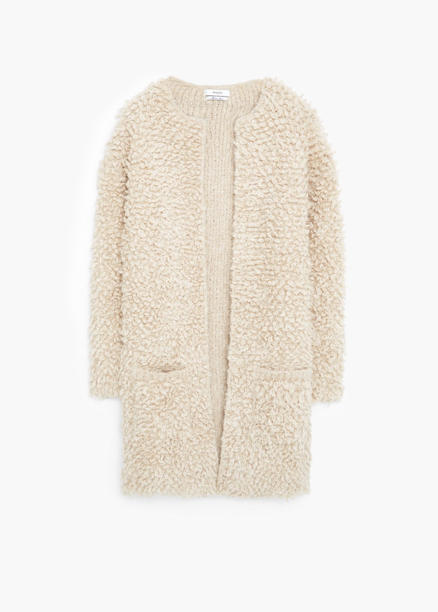 boucle knit cardigan