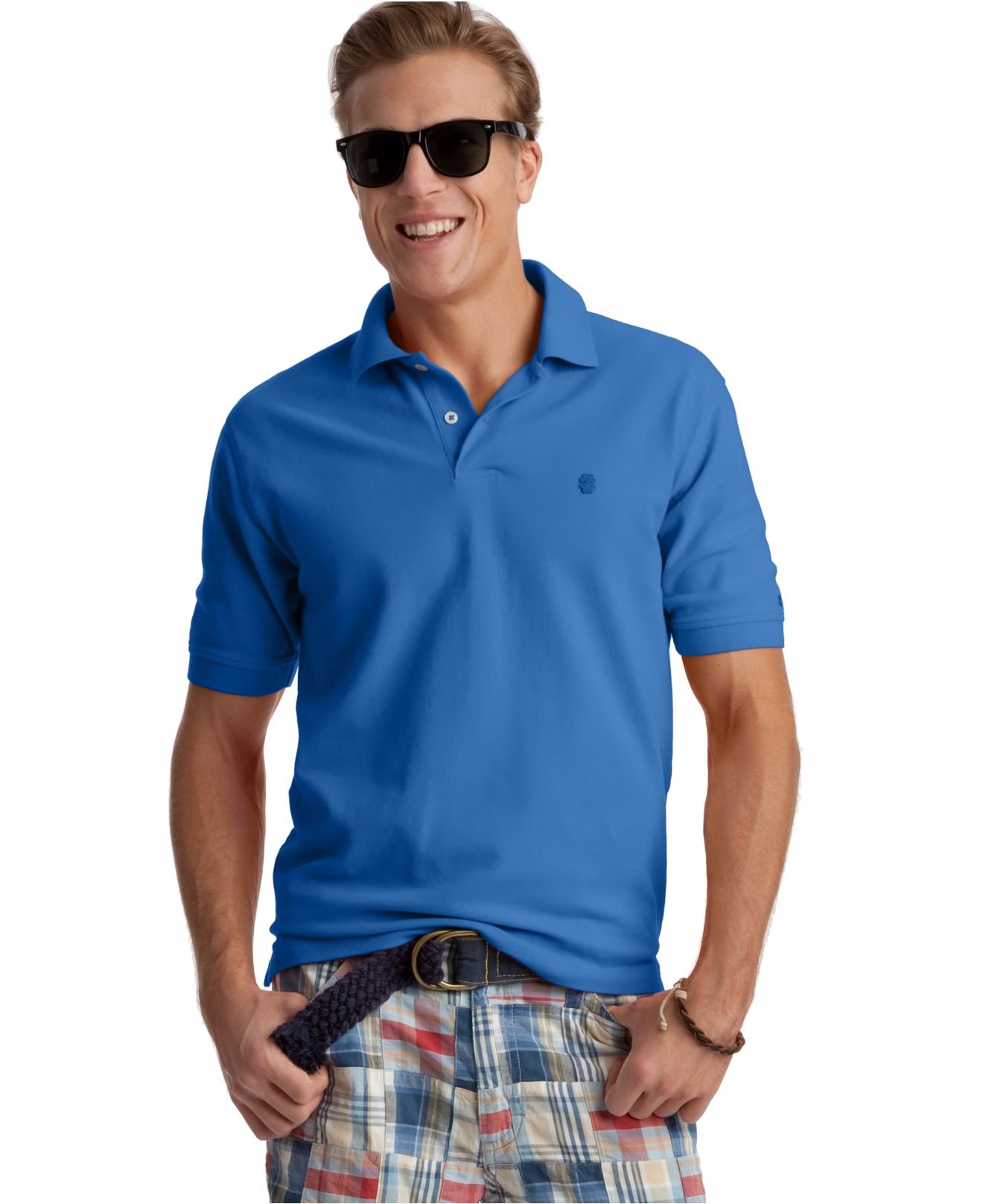 Izod Cotton Heritage Classic Premium Pique Polo Shirt in Blue for Men ...