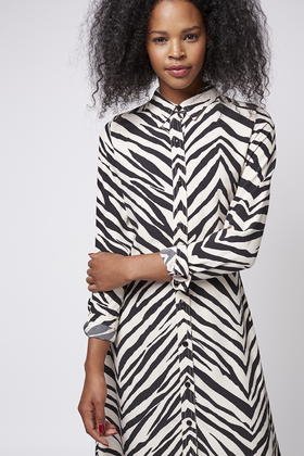 topshop zebra shirt dress