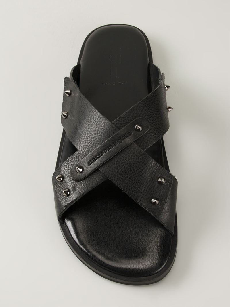 alexander mcqueen men's slide sandals