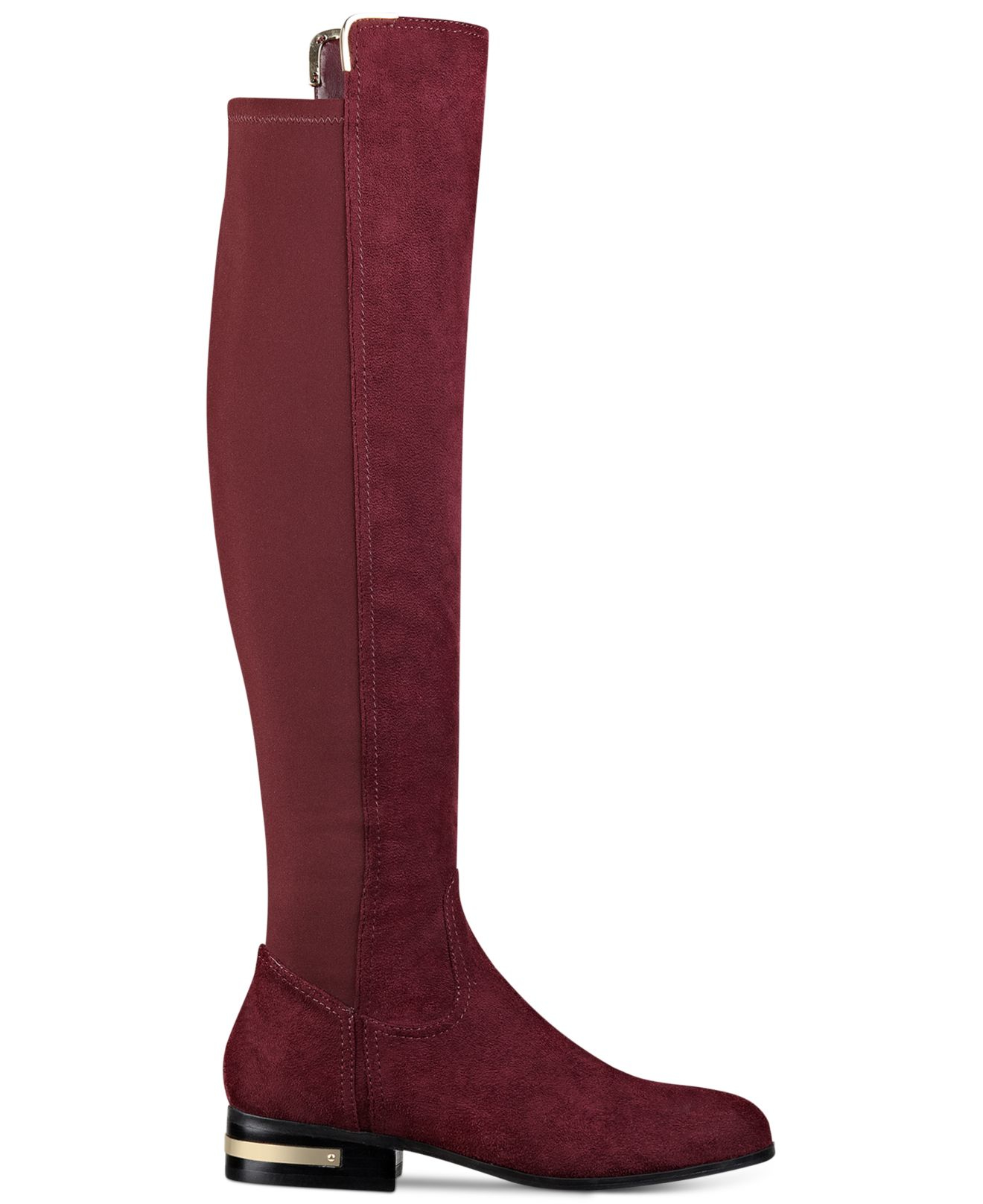 Marc Fisher Pheonix Over-the-knee Boots in Dark Red Suede (Red) - Lyst