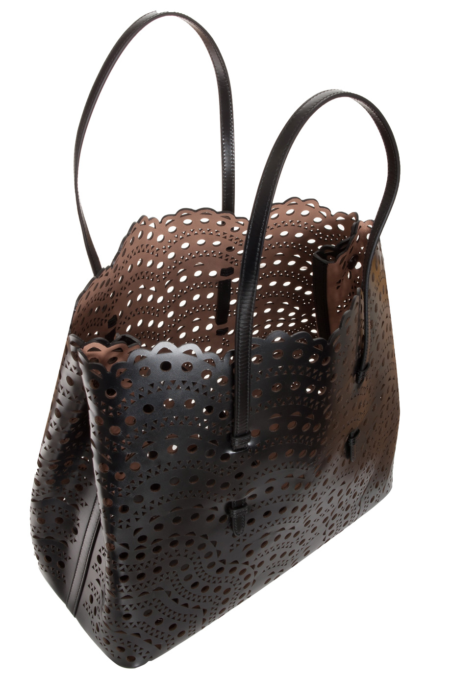 Alaïa Perforated Shopper Bag in Black Lyst