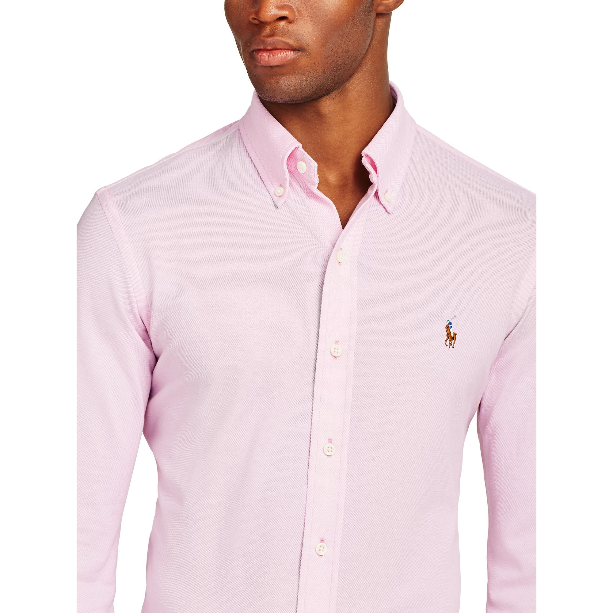 Polo Ralph Lauren Knit Oxford Shirt in Pink for Men