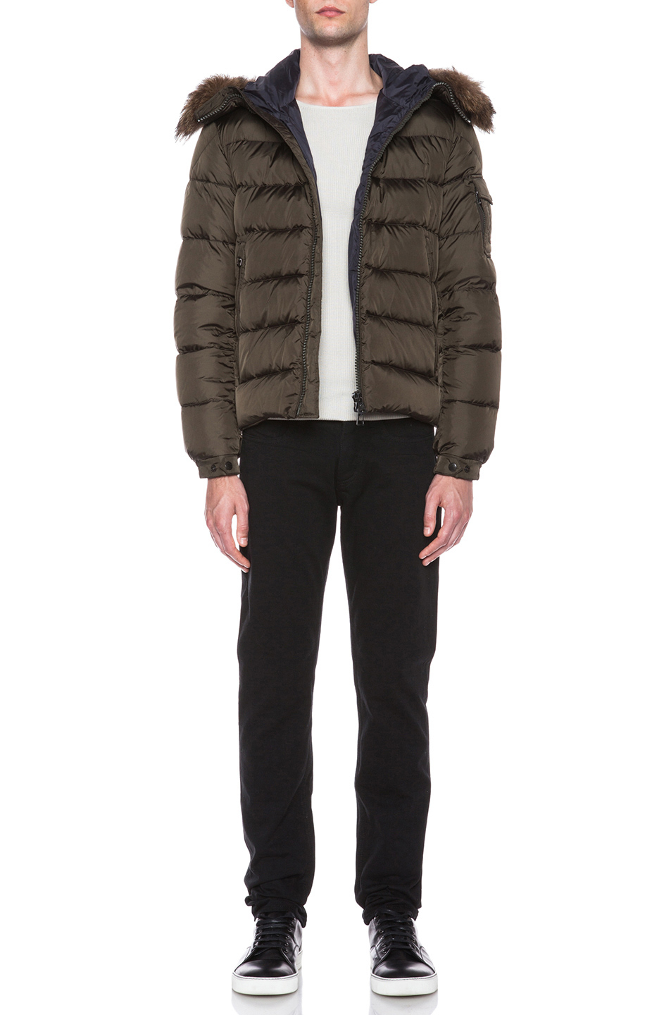 Moncler Byron Jacket with Fur Hood in 