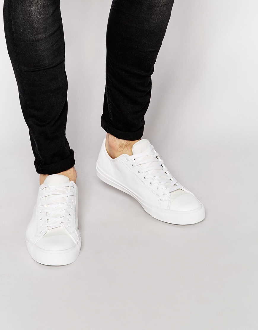 ALDO Amede Leather Sneakers in White for Men - Lyst