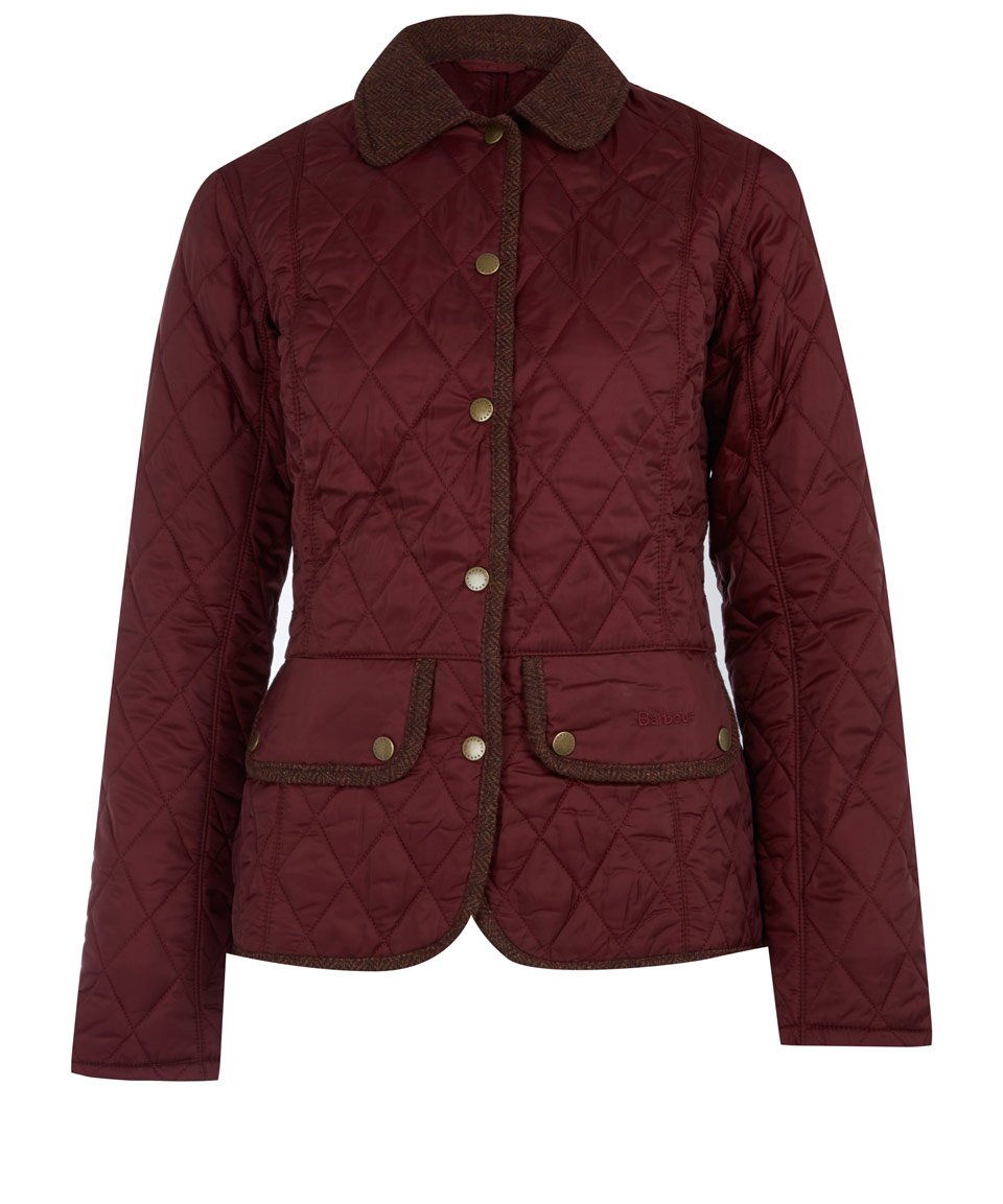 barbour burgundy quilted jacket