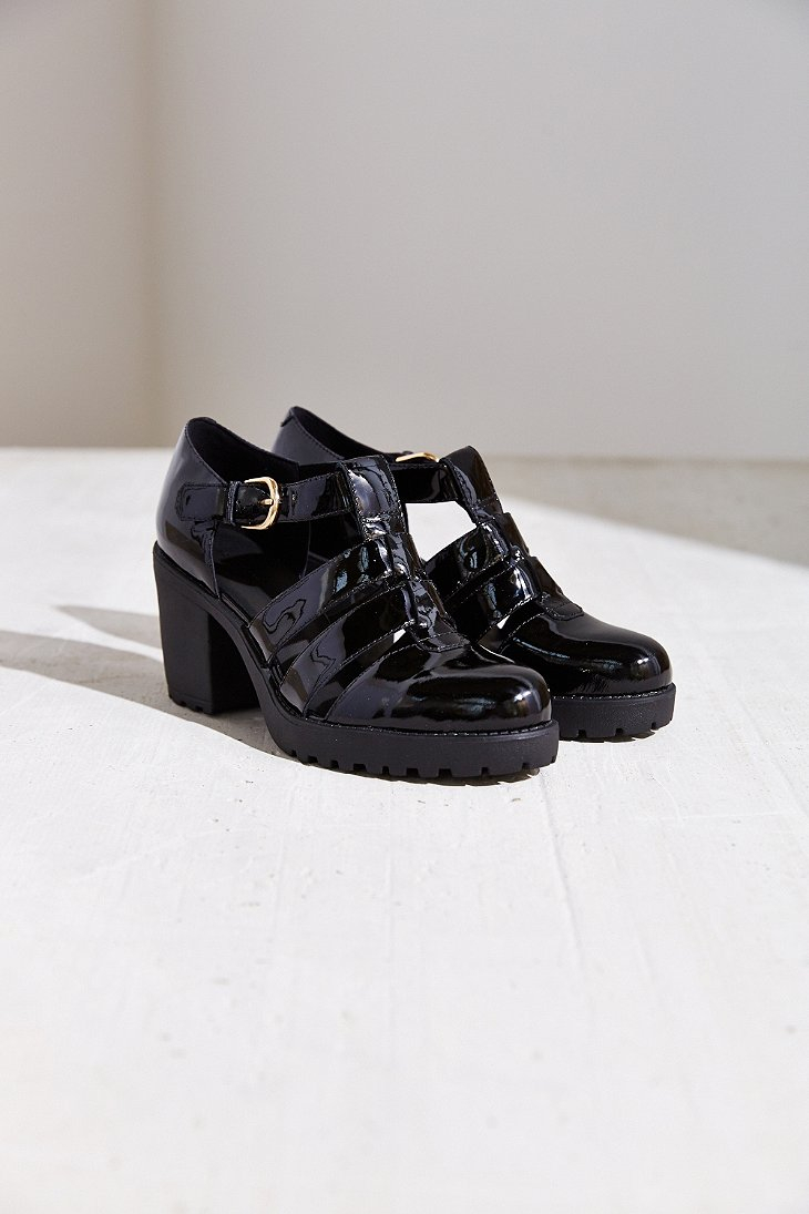 Vagabond Patent Leather Grace Heel in Black - Lyst