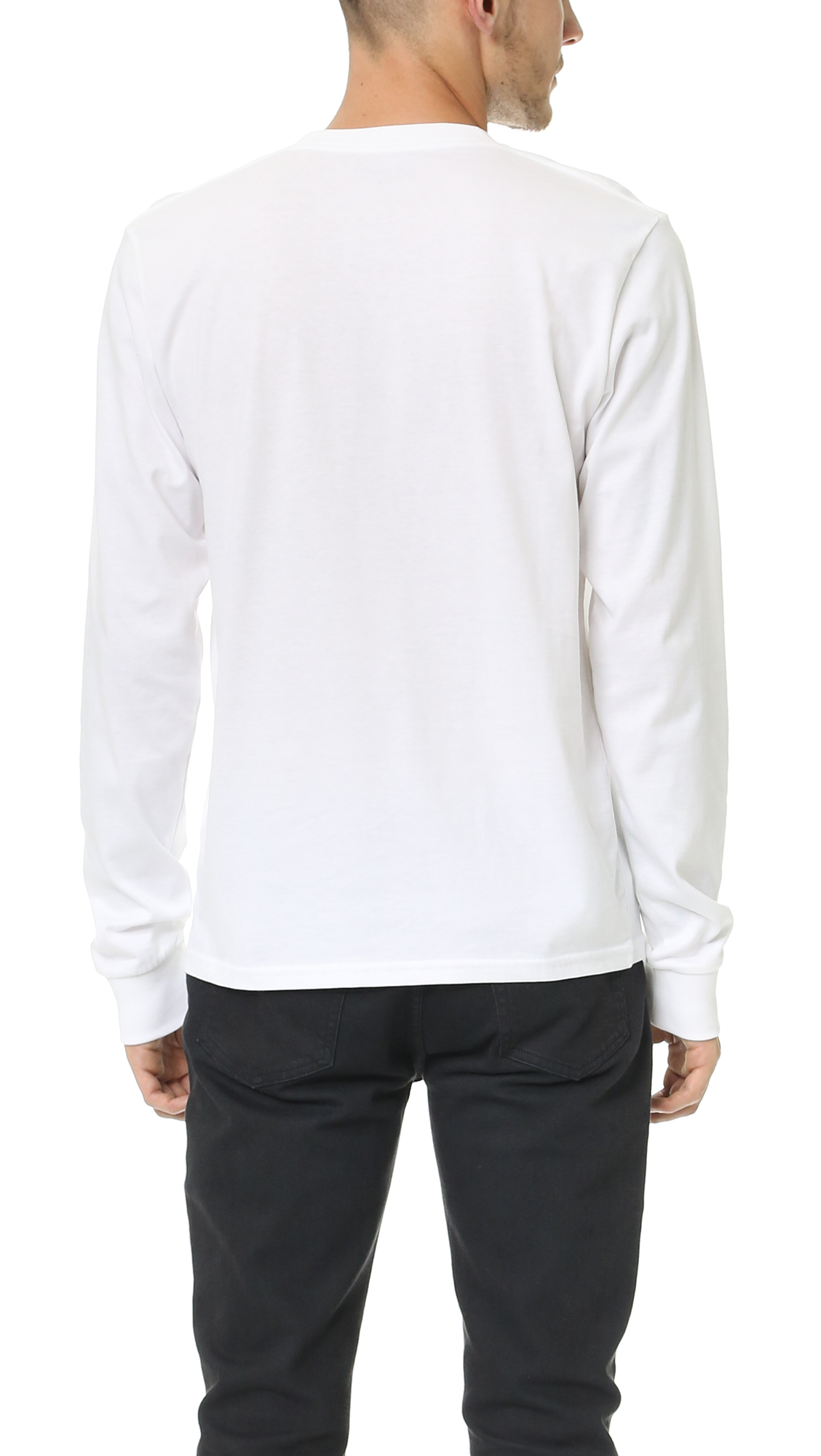 Carhartt WIP Cotton Long Sleeve Pocket Tee in White for Men - Lyst