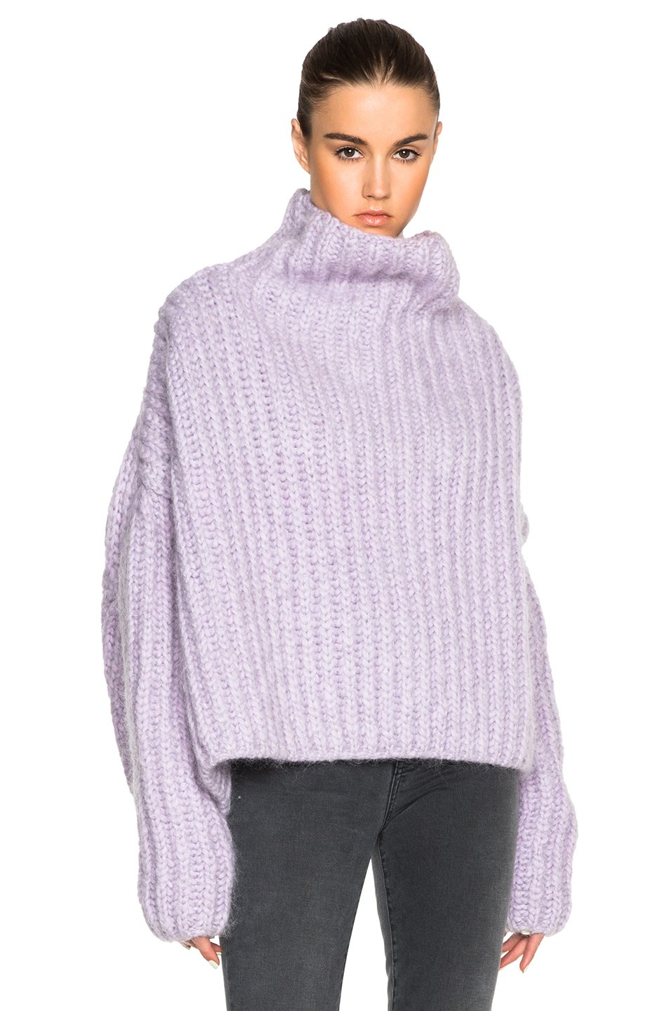 Acne studios Baylay Big Chunky Sweater in Purple | Lyst