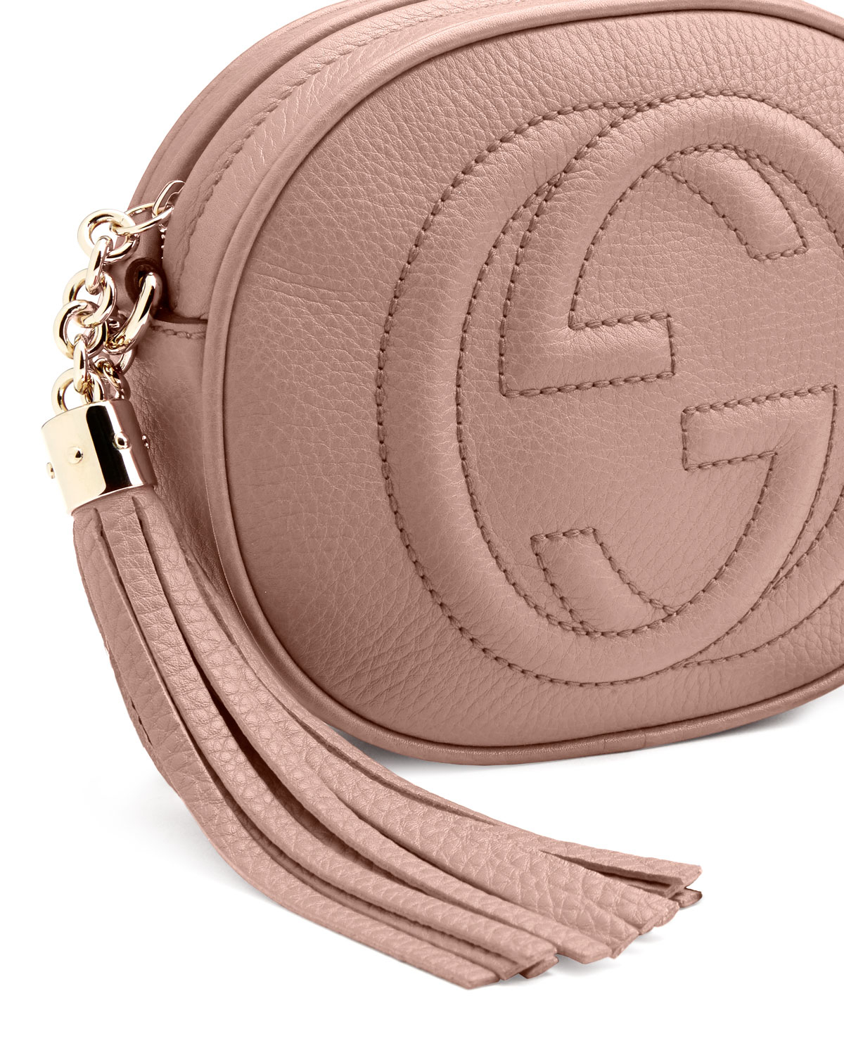 Gucci Soho Leather Mini Chain Bag in Natural - Lyst