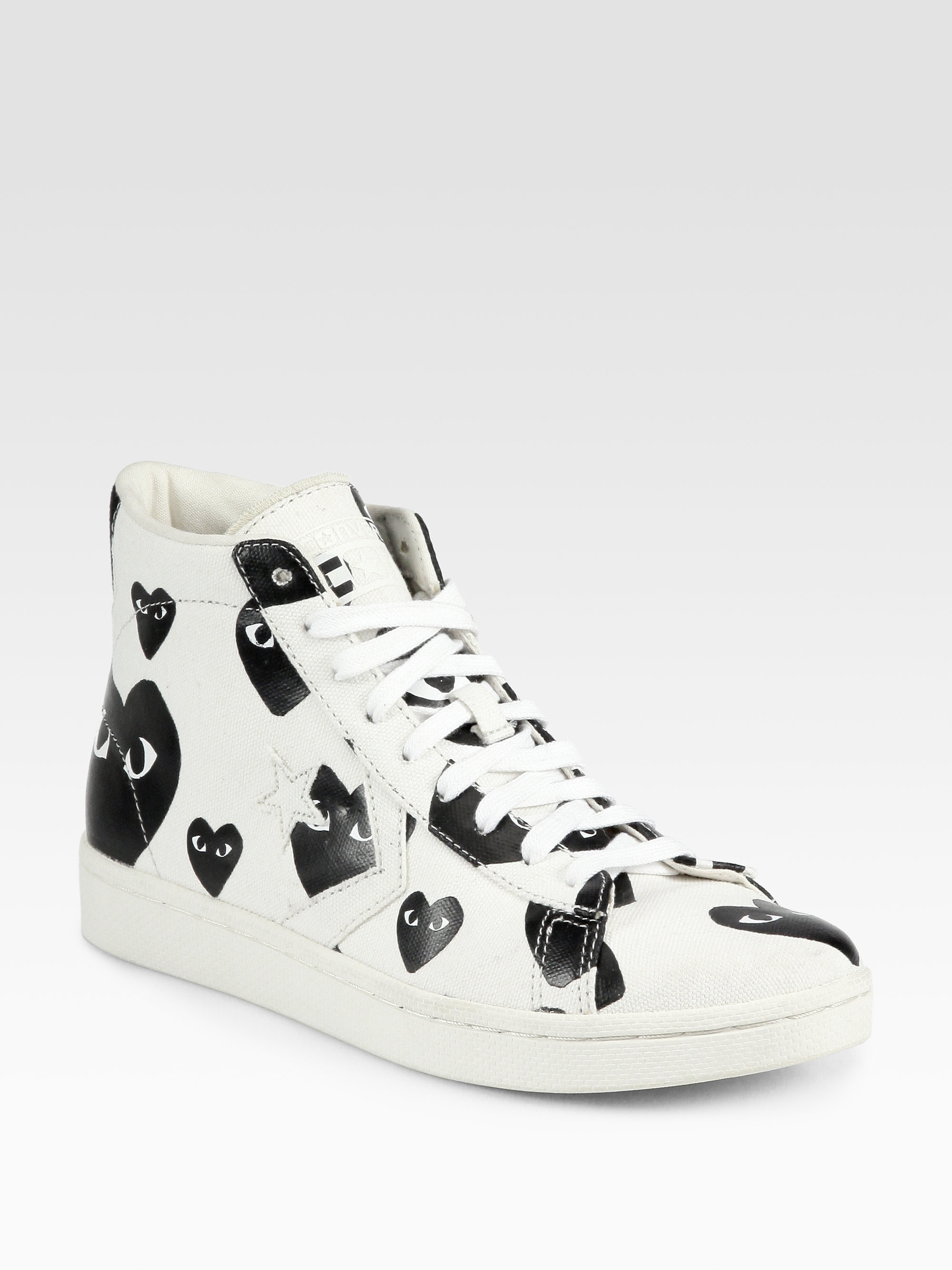 Comme des garÃ§ons Converse High-top Trainers in White | Lyst