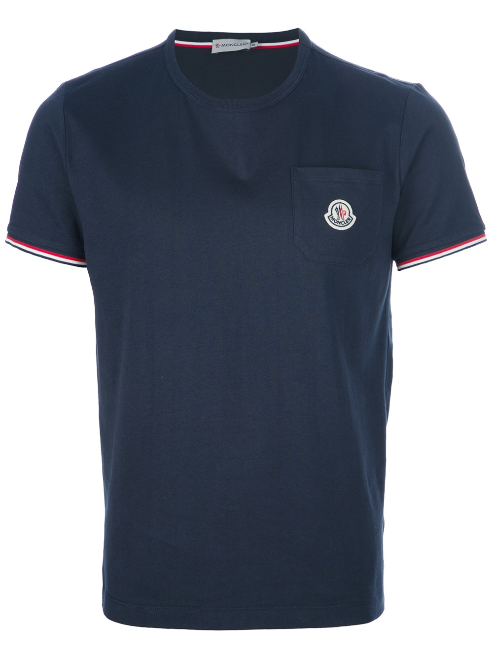Moncler Logo Pocket Tshirt in Blue for Men - Lyst