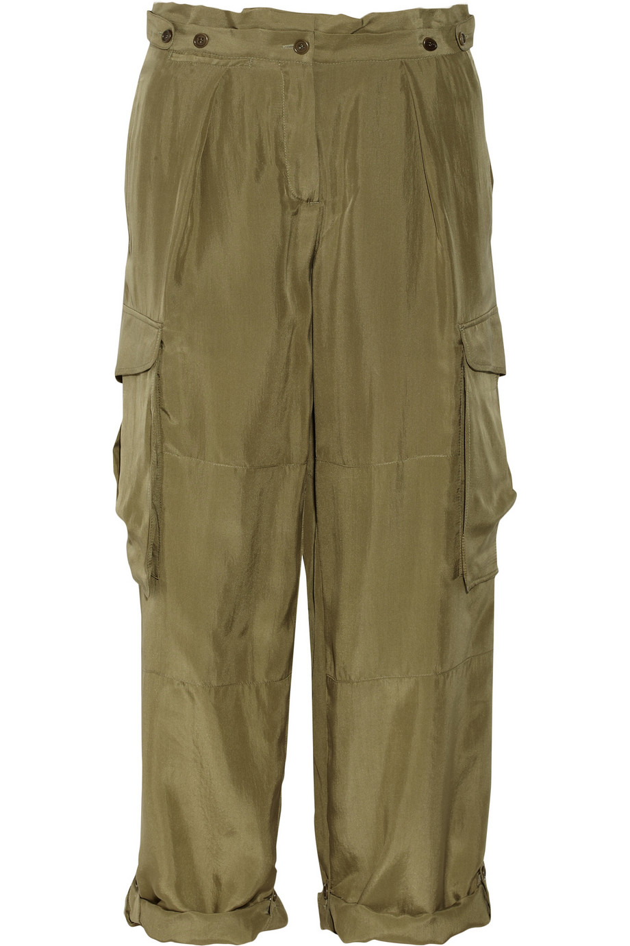 Alexander McQueen Silk Cargo Pants in 