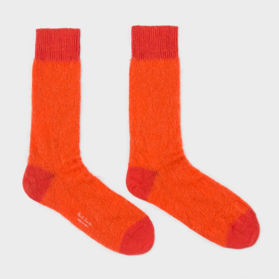 Paul smith Men's Orange Kid Mohair Socks in Orange for Men | Lyst