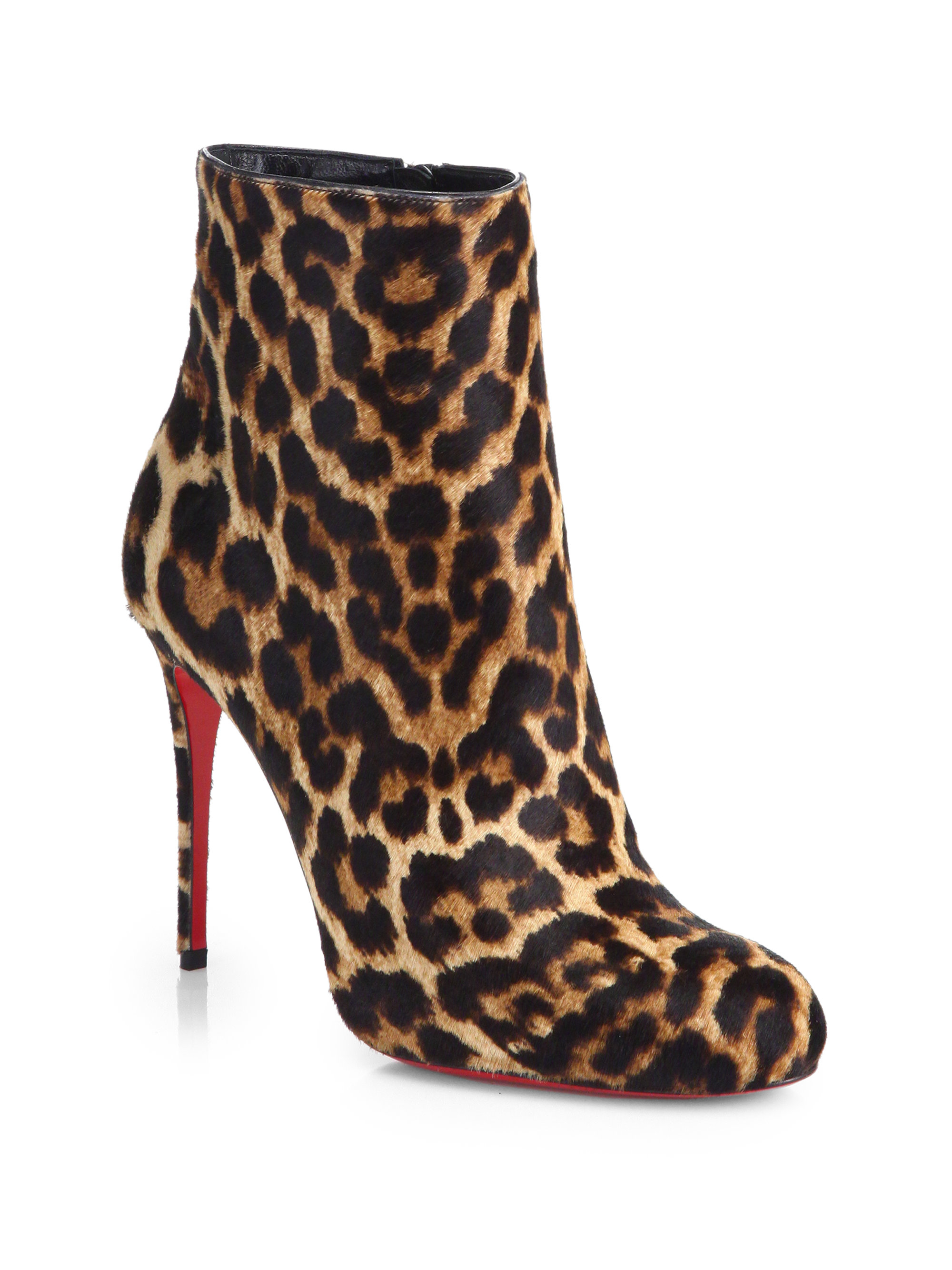 leopard print louboutin boots
