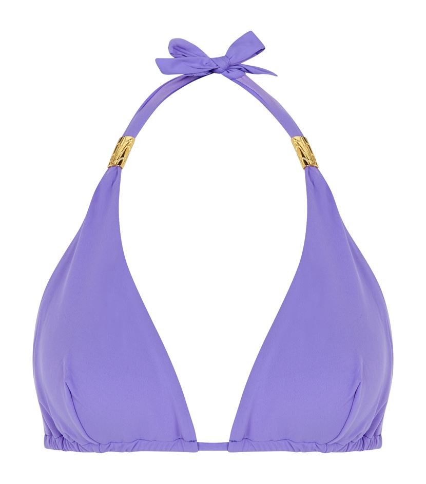 Elizabeth Hurley Beach Grace Halter Bikini Top in Purple | Lyst