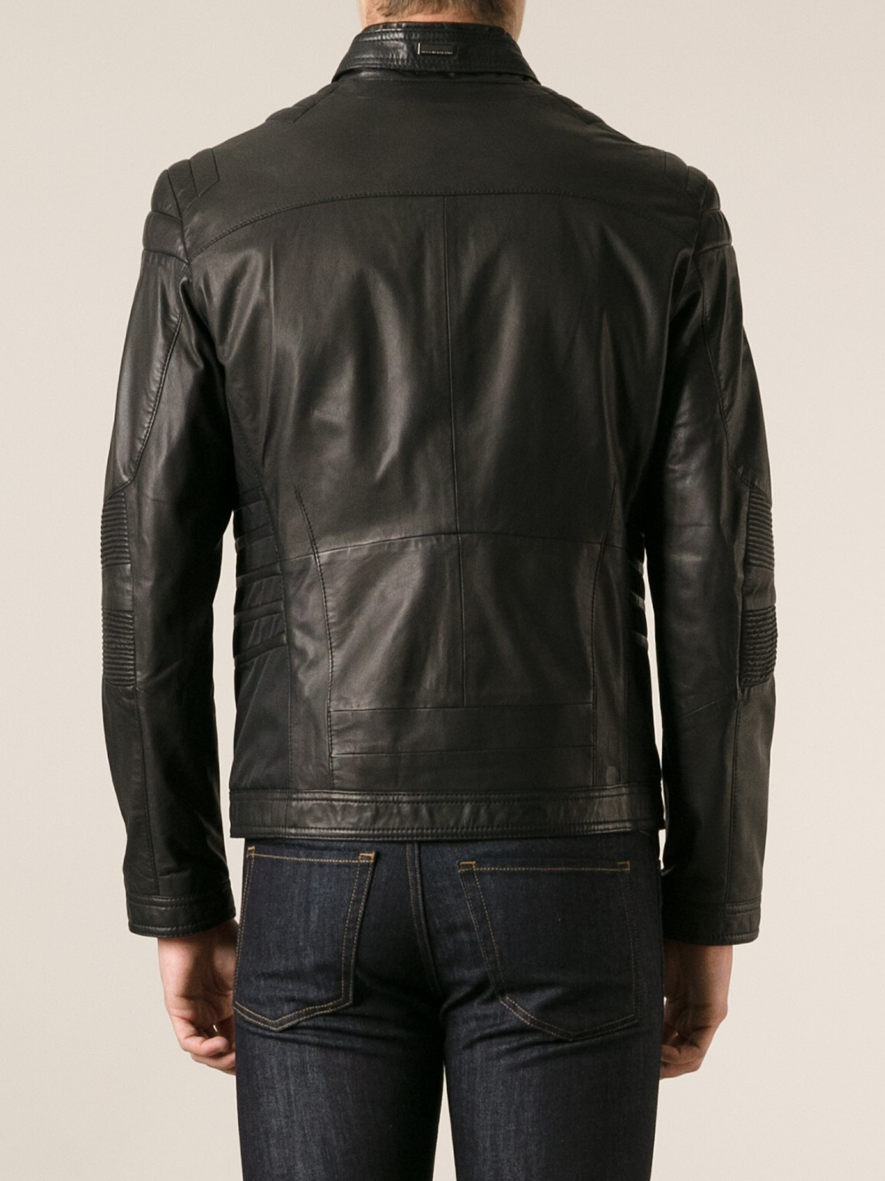 BOSS by Hugo Boss Nogaro Leather Jacket in Black for Men - Lyst