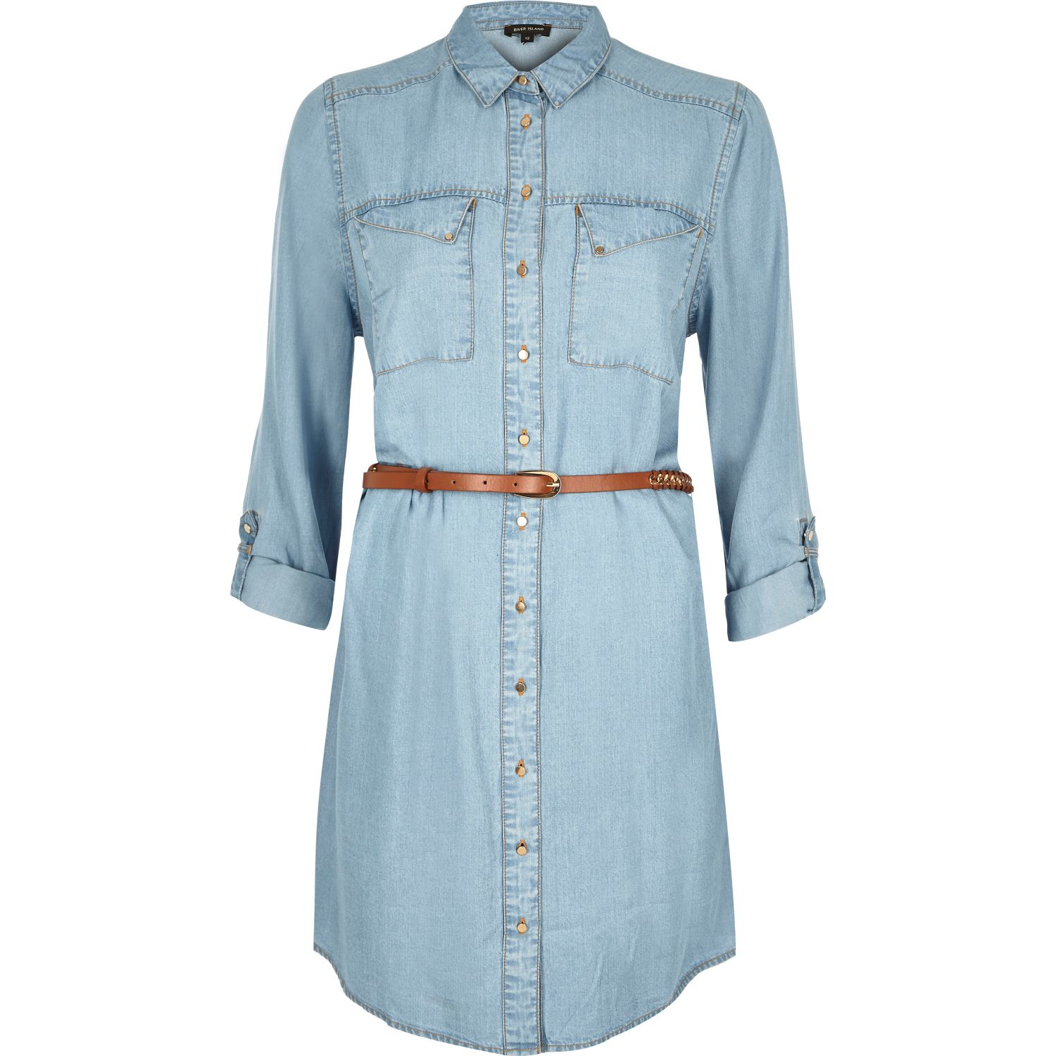 Blue Denim Shirt Dress | Lyst