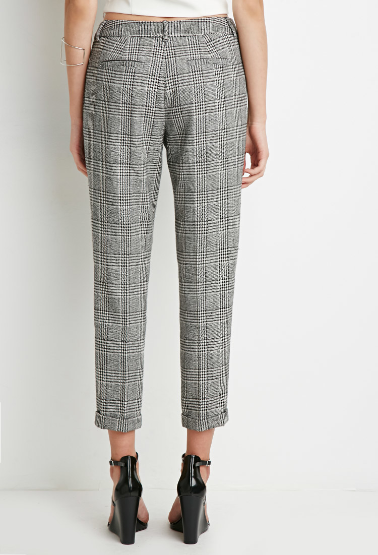 plaid houndstooth pants