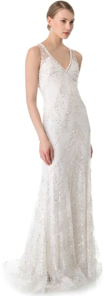 Reem Acra Sunset Boulevard Gown - White in White | Lyst