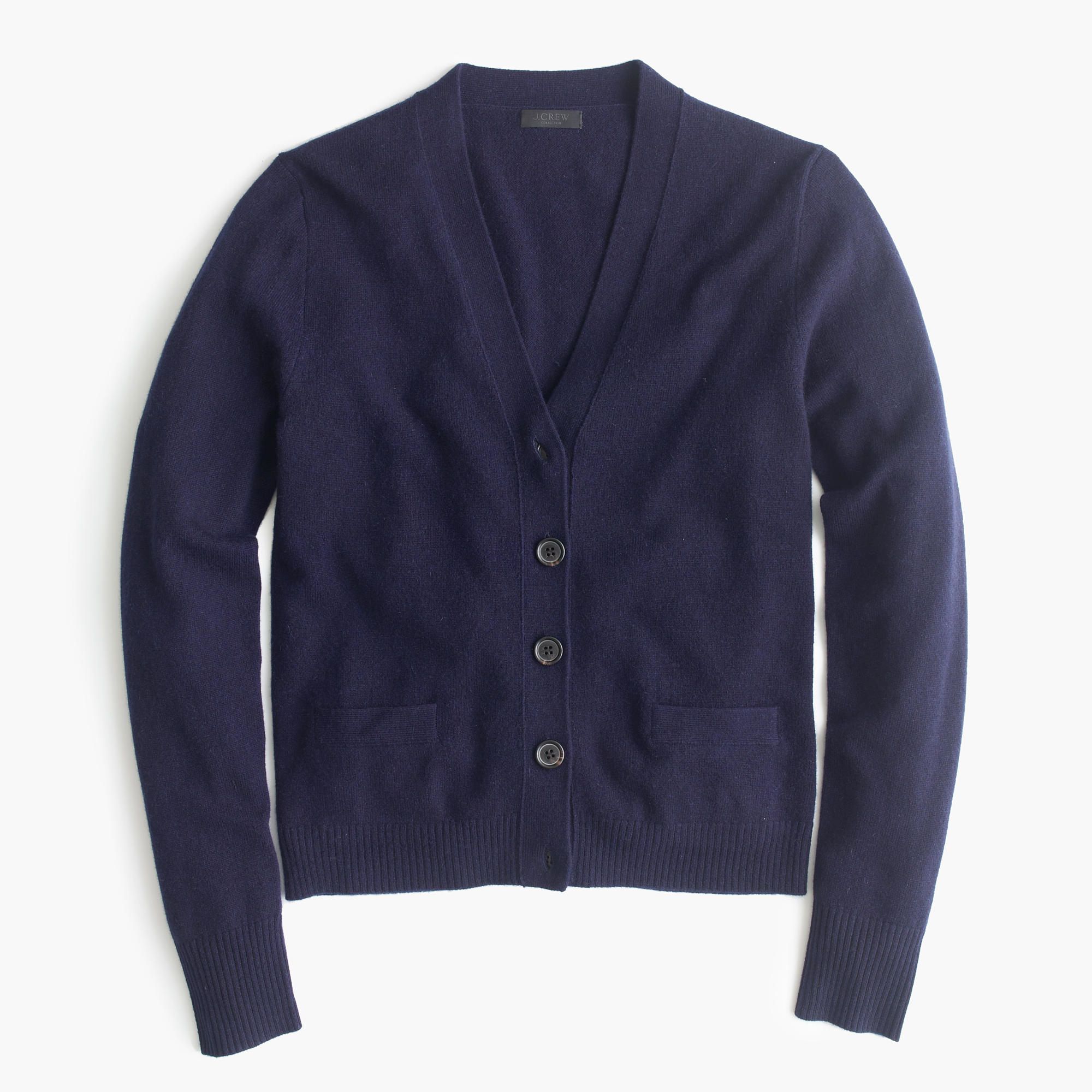 J.crew Collection Cashmere Short Cardigan Sweater in Blue (hthr midnight)