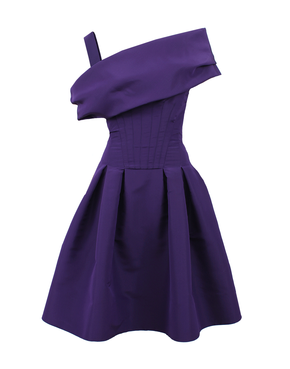 Lyst - Oscar de la renta Off-The-Shoulder Skirt Dress in Purple