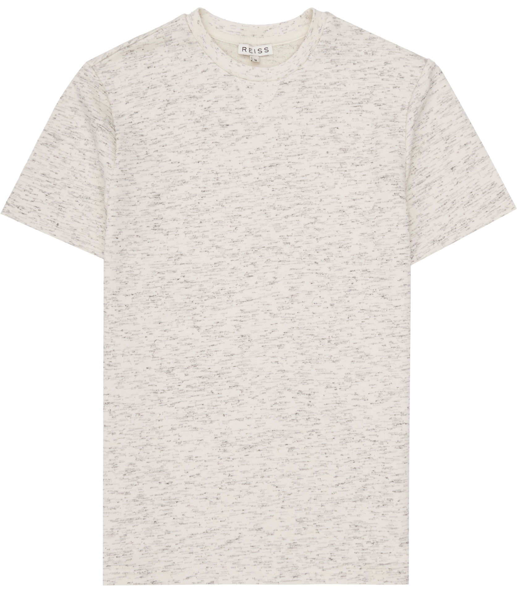 Reiss Cotton Wheeler Flecked T-shirt in Ecru (Natural) for Men - Lyst
