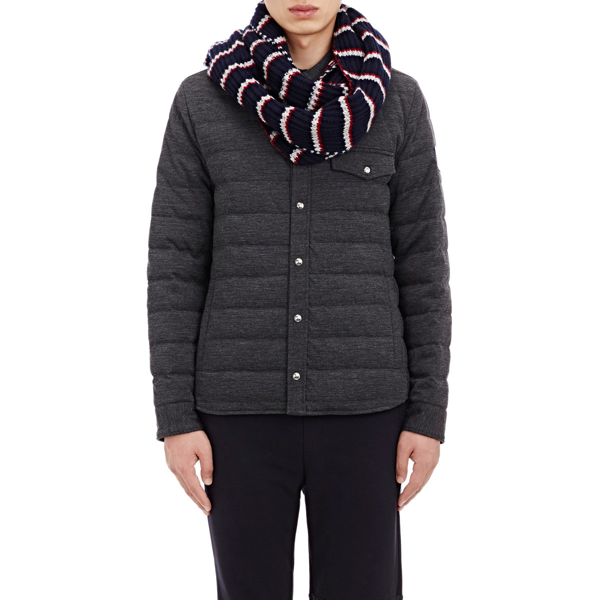 Moncler Ladies Pink Basic Quilted Scarf - Apparel - Jomashop