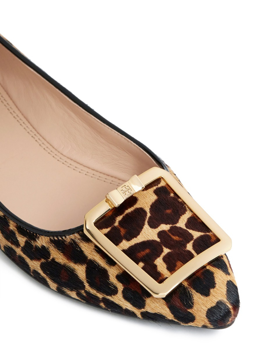 tory burch animal print flats