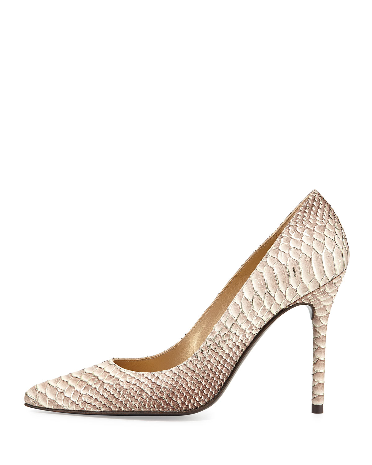 stuart weitzman python pumps
