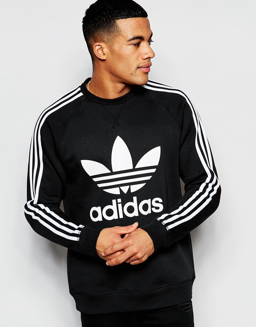 adidas mens black sweatshirt