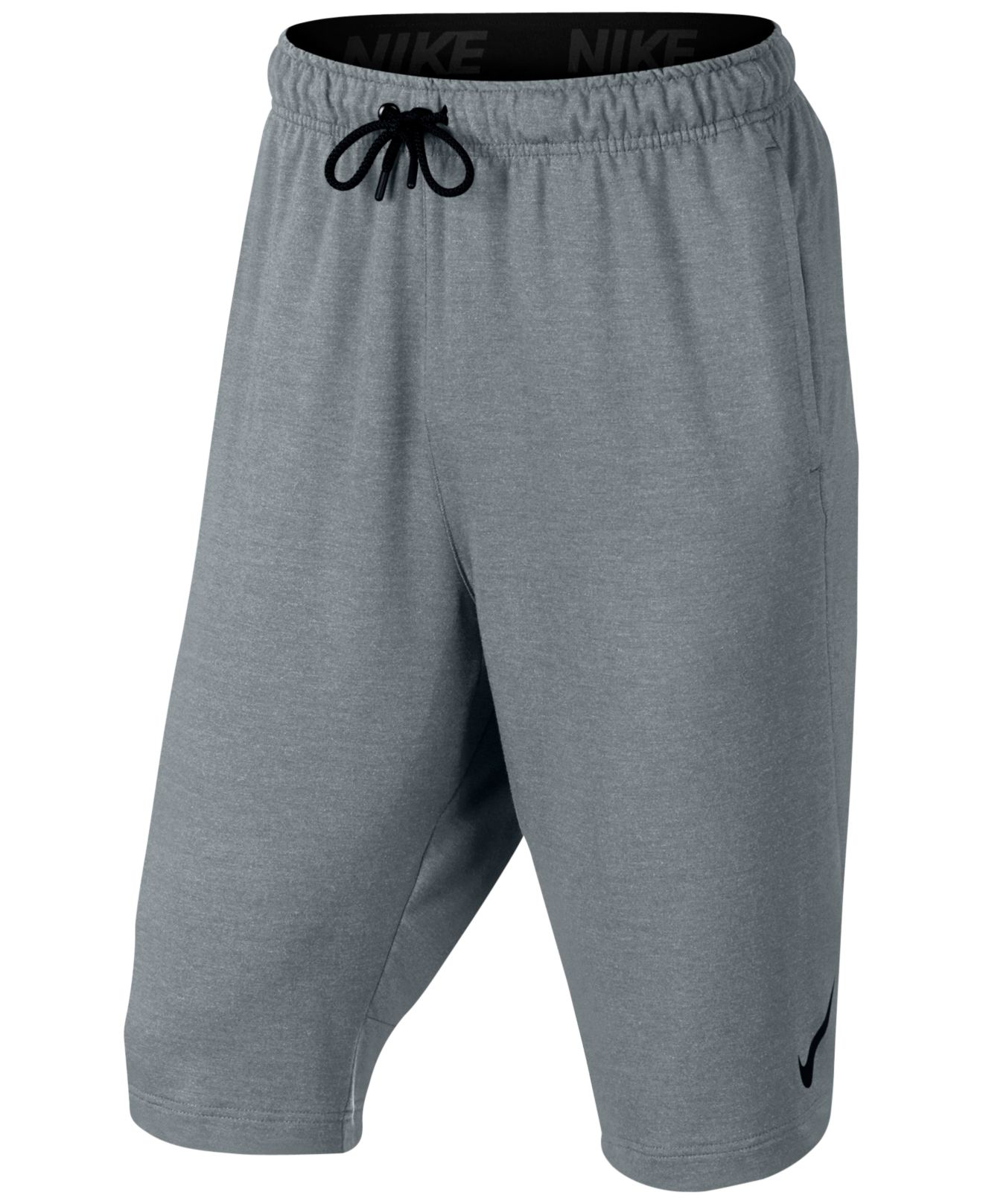 Nike Men's Dri-fit Fleece Long Shorts in Gray for Men | Lyst