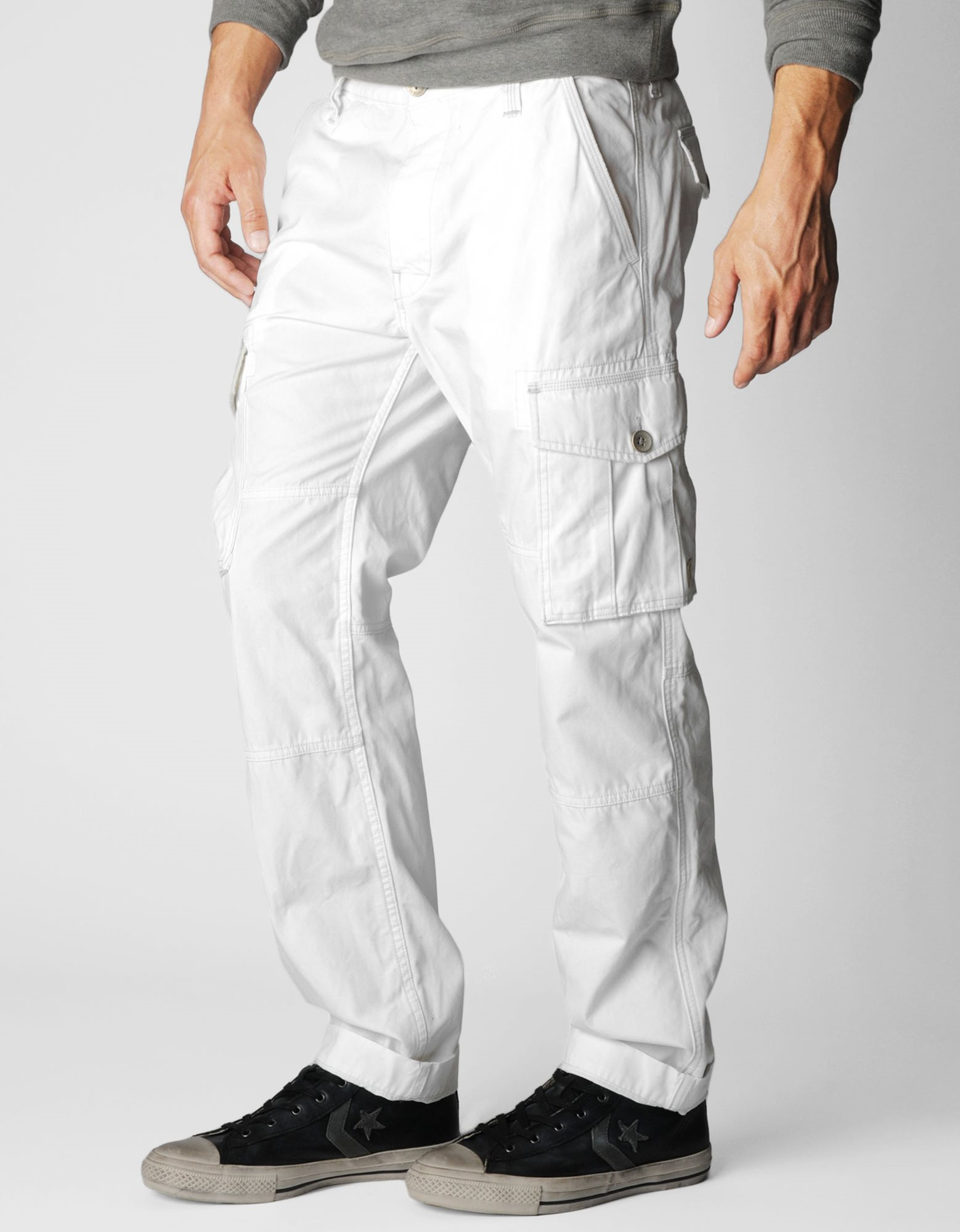 Buy Men's White Cargo Track Pants Online at Bewakoof