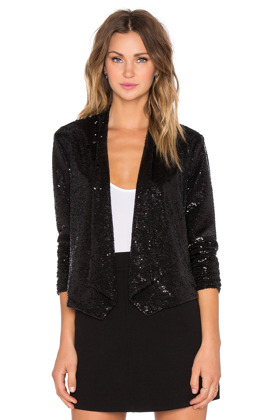 sequin trim blazer