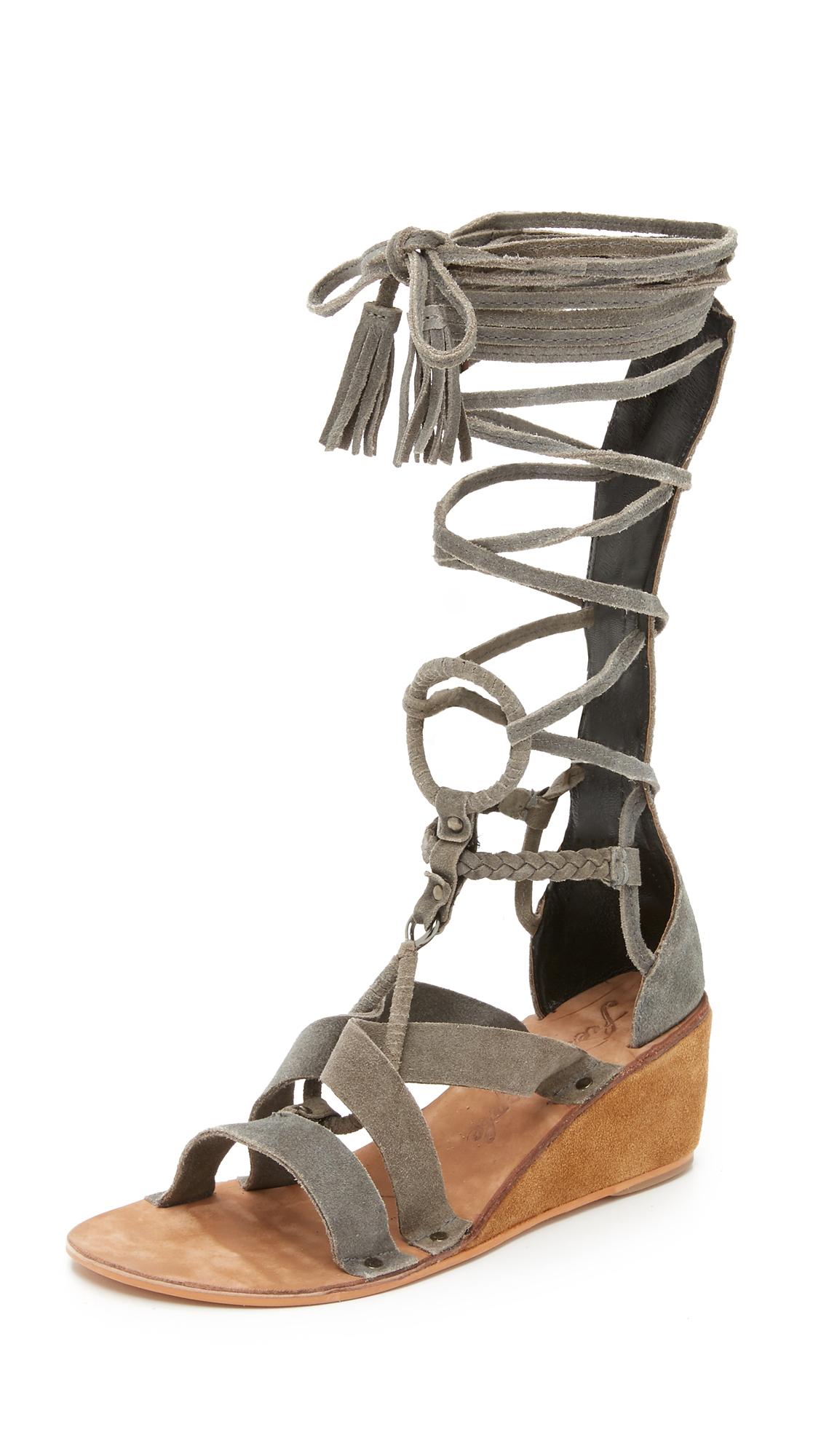 gray gladiator sandals