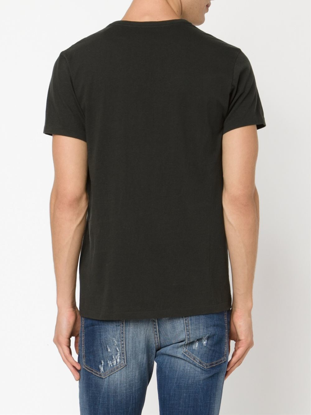RRL V-neck T-shirt in Black for Men - Lyst